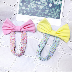 素色大蝴蝶結造型髮帶