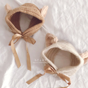 (出清不退換)貓耳朵針織保暖耳罩