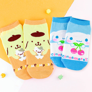 (出清不退換)正版三麗鷗系列直版襪親子襪 大耳狗+布丁狗