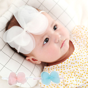 薄紗大花蝴蝶網紗髮帶