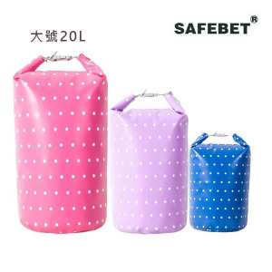 (出清不退換)圓點戶外戲水防水漂浮袋 大號20L