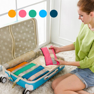 (出清不退換)長型純色拉鍊旅行洗漱包