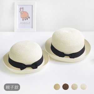 (出清不退換)英倫風圓頂編織親子小禮帽