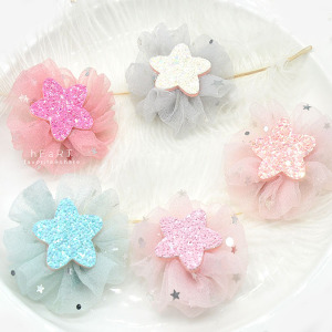 閃閃亮片立星星網紗髮夾