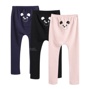 (出清不退換)熊熊臉可愛印花圖案長褲