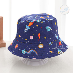 (出清不退換)卡通圖案塗鴉漁夫帽