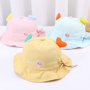 (出清不退換)微笑雙色愛心造型漁夫帽