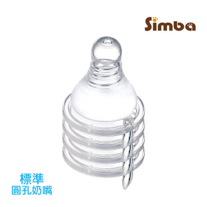 小獅王母乳記憶超柔防脹氣標準圓孔奶嘴-4入