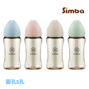 小獅王蘊蜜鉑金PPSU寬口防脹氣奶瓶270ml 圓孔S孔奶嘴