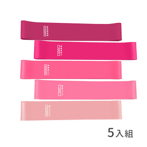 漸層色乳膠深蹲拉力帶瑜珈阻力帶附收納袋5件套