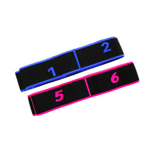 多段瑜珈伸展帶-數字帶90cm