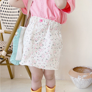(出清不退換)鬆緊小碎花圖案裙