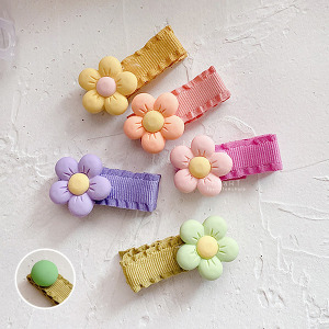 糖果色純色公主髮夾 5入組不挑色