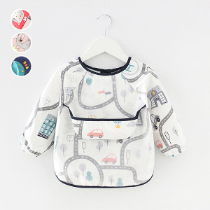 卡通圖案吃飯圍兜反穿衣