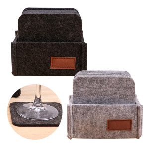 精美毛氈隔熱餐墊水杯墊 10入組