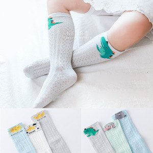 (出清不退換)卡通印花網眼透氣中筒襪 不挑款