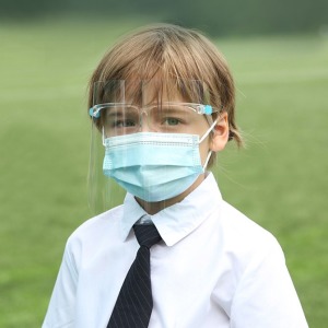 鏡架式透明防護飛沫面罩 大人小孩都可用