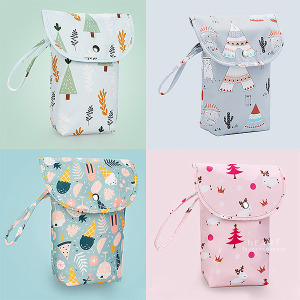 外出攜帶暗釦防潑水尿布收納袋