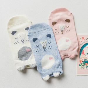 (出清不退換)午睡小動物棉感短襪