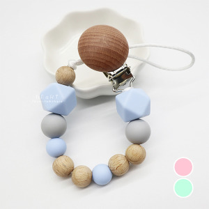 素色安撫飾品奶嘴夾