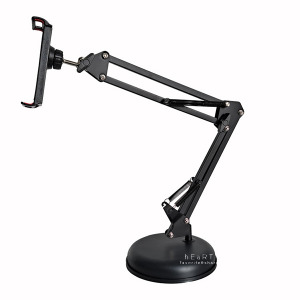 折疊懸臂圓底桌面手機平板支架