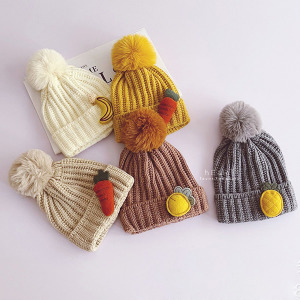 (出清不退換)立體水果布偶保暖針織帽