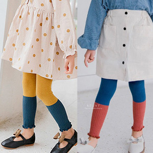 (出清不退換)拼色花邊底褲襪內搭褲