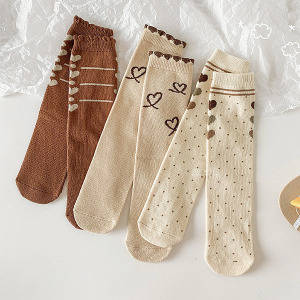 花邊愛心圖案無跟童襪