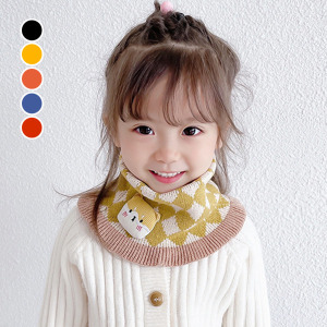 (出清不退換)動物布偶格子圖案保暖脖圍
