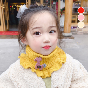 (出清不退換)立體布偶花邊針織脖圍