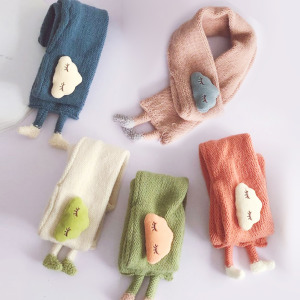 (出清不退換)閉眼雲朵腳丫保暖圍巾