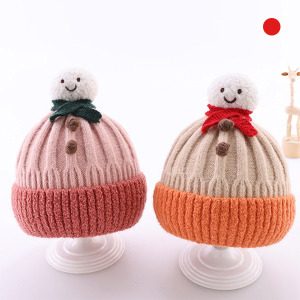 (出清不退換)聖誕小雪人布偶保暖針織帽