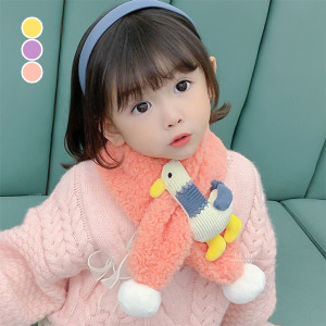 (出清不退換)立體小鴨玩偶毛絨圍巾