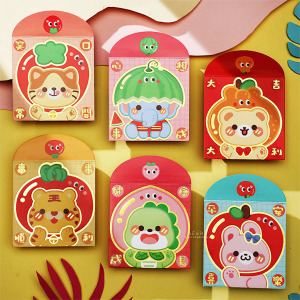 新年方形紅包袋 6入組不挑款