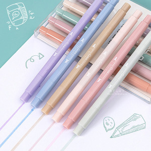 雙頭柔和色塗鴉螢光筆 6入組