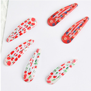 韓版水果櫻桃水滴BB髮夾 6入組