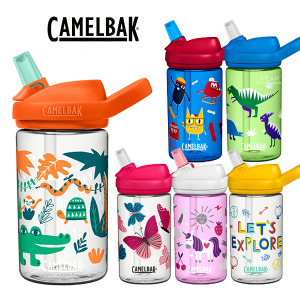 出清不退換-(送水壺背帶)美國CamelBak eddy+兒童吸管運動水瓶 400ml