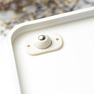 黏貼式置物箱不銹鋼滑輪 4入組