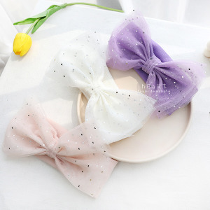 可愛公主大蝴蝶結亮片髮帶