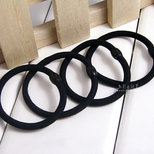 簡約純色皮筋髮圈 5入組