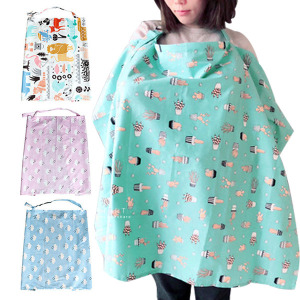 滿版可愛圖案綁帶哺乳巾