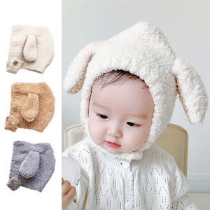 (出清不退換)珊瑚絨加厚垂耳保暖帽