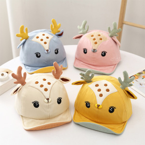 (出清不退換)大眼睛梅花鹿角造型鴨舌帽
