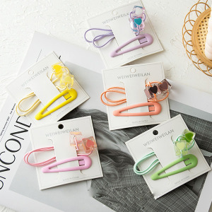 少女愛心BB髮夾髮圈 2入組