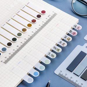 透明圓點莫蘭迪標籤貼便條貼 10入組不挑色