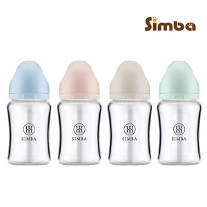 小獅王蘊蜜質金玻璃寬口防脹氣奶瓶180ml-新生專用