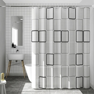 PEVA免打孔扣眼環浴室廉