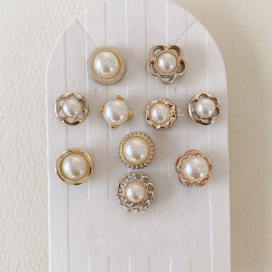 可拆式襯衫裝飾胸針扣 10入組