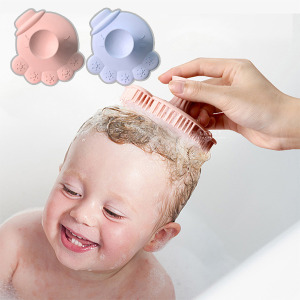 矽膠章魚造型吸盤兒童洗頭刷