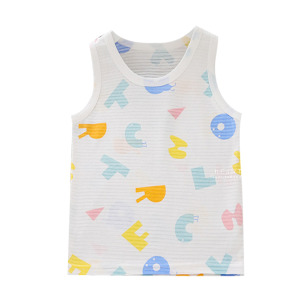 (出清不退換)滿版卡通印花透氣背心 字母